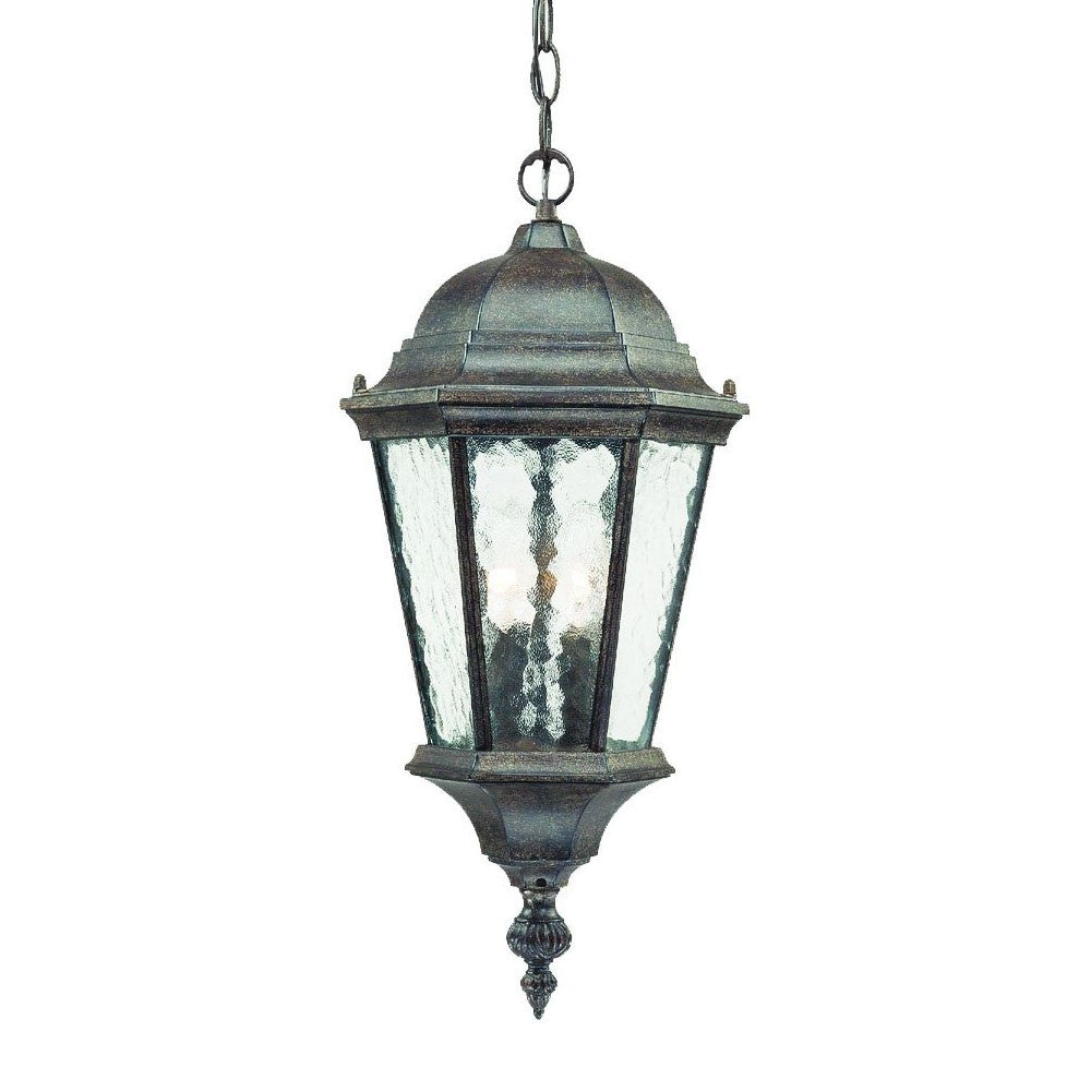 Two Light Antique Black Carousel Lantern Hanging Light-Outdoor Lighting-DECOROLALA