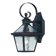 Two Light Antique Bronze Hammered Glass Wall Light-Outdoor Lighting-DECOROLALA