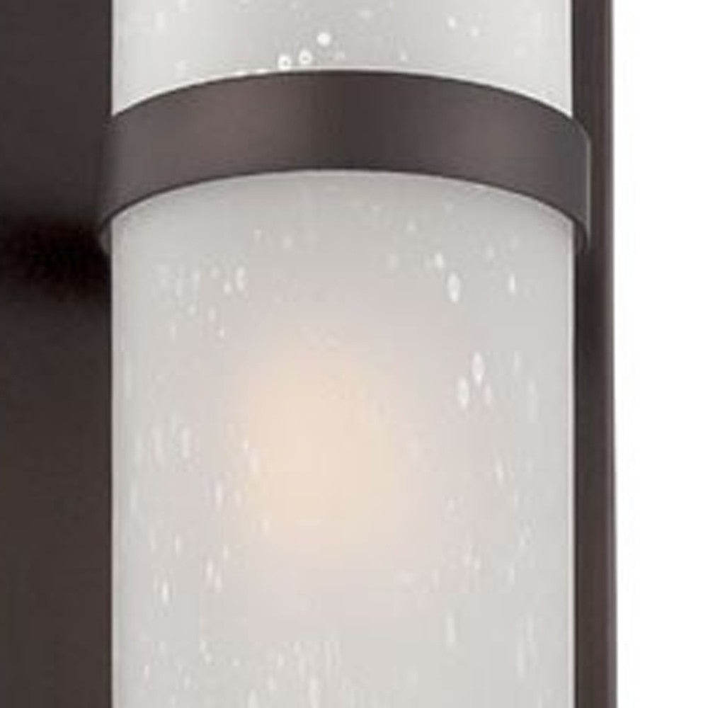 Two Light Bronze and White Glass Wall Sconce-Outdoor Lighting-DECOROLALA