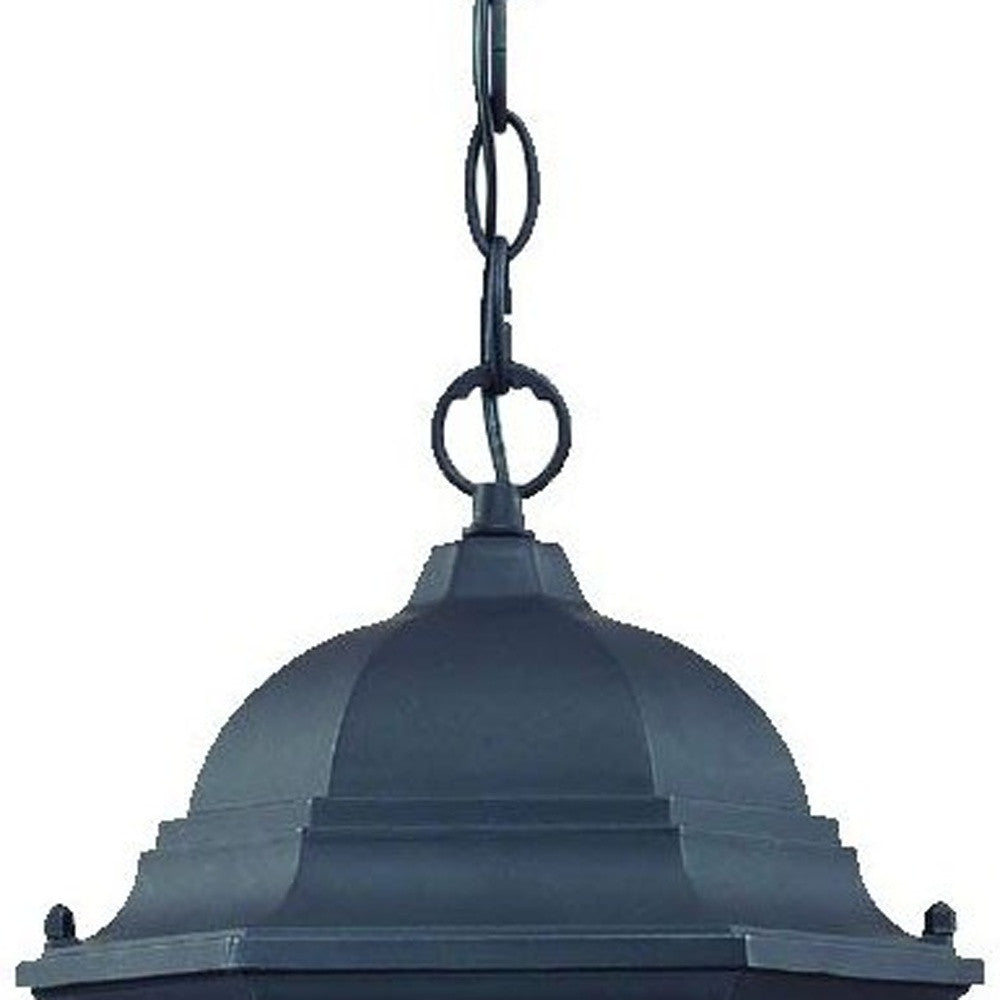 Two Light Matte Black Carousel Lantern Hanging Light-Outdoor Lighting-DECOROLALA
