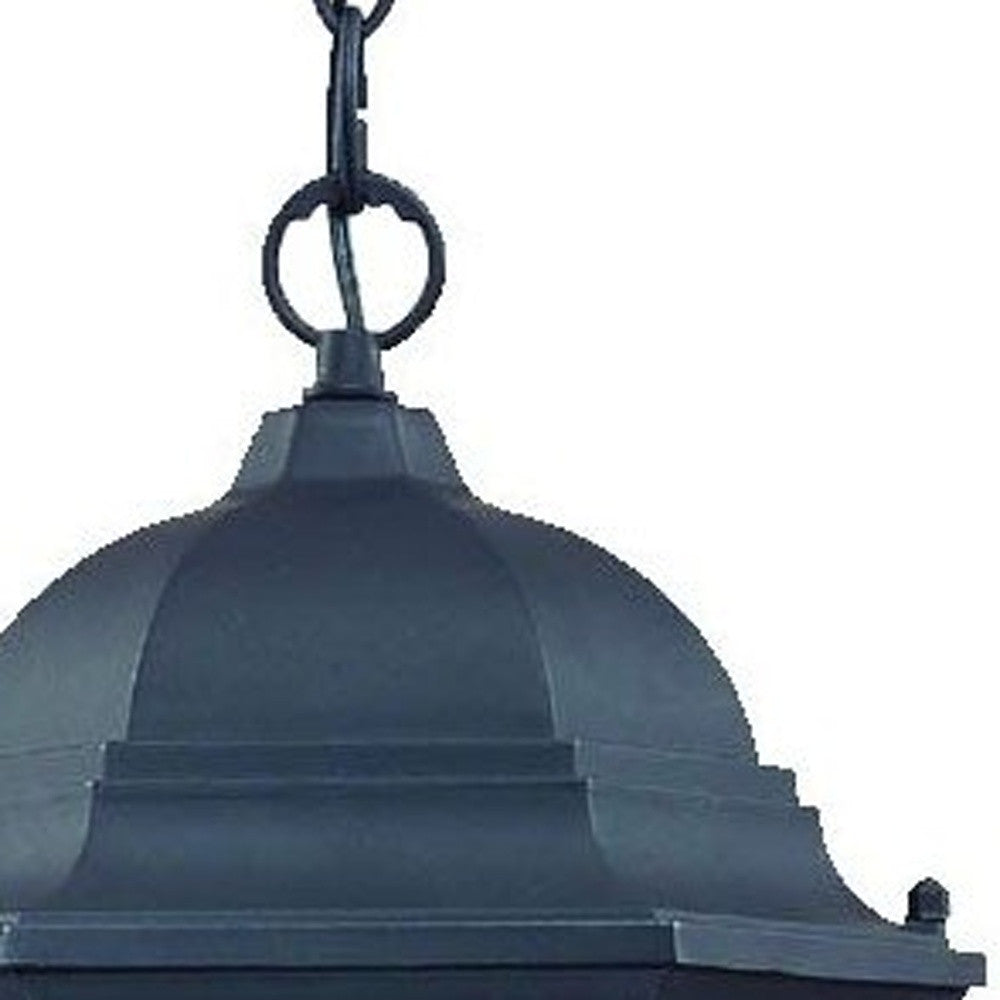 Two Light Matte Black Carousel Lantern Hanging Light-Outdoor Lighting-DECOROLALA