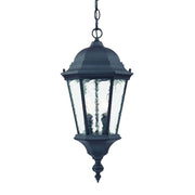 Two Light Matte Black Carousel Lantern Hanging Light-Outdoor Lighting-DECOROLALA