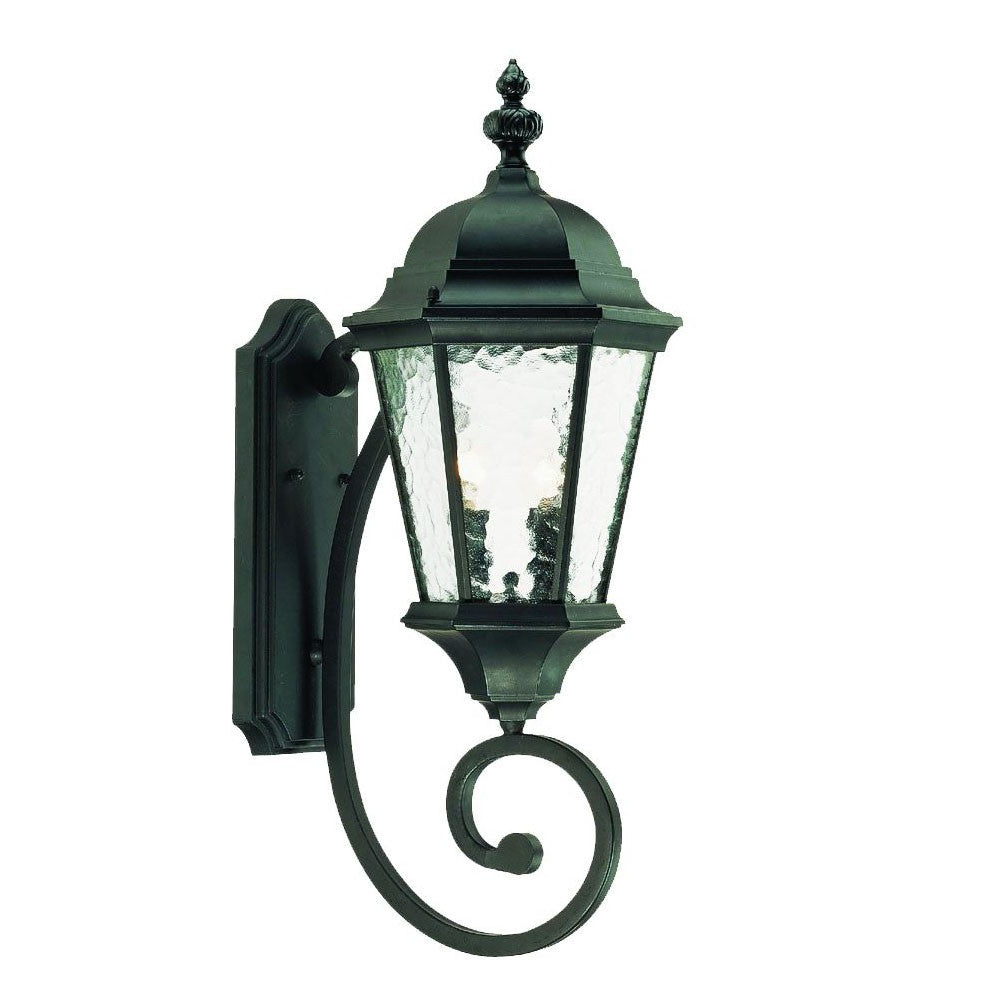 Two Light Matte Black Carousel Lantern Wall Light-Outdoor Lighting-DECOROLALA