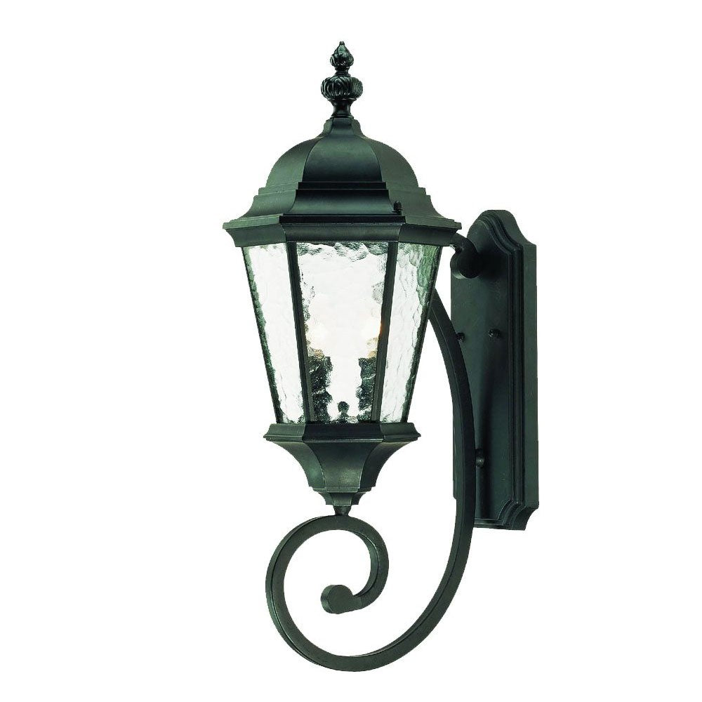 Two Light Matte Black Carousel Lantern Wall Light-Outdoor Lighting-DECOROLALA