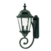 Two Light Matte Black Carousel Lantern Wall Light-Outdoor Lighting-DECOROLALA