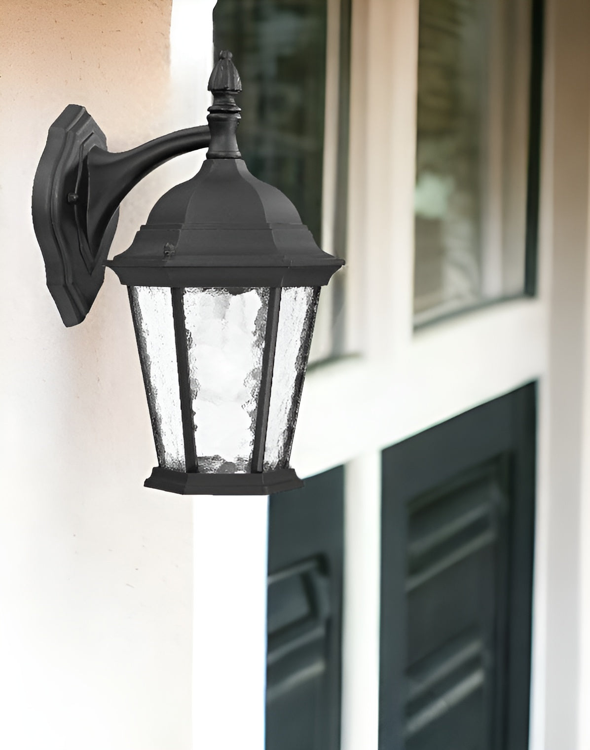 Two Light Matte Black Hanging Carousel Wall Light-Outdoor Lighting-DECOROLALA