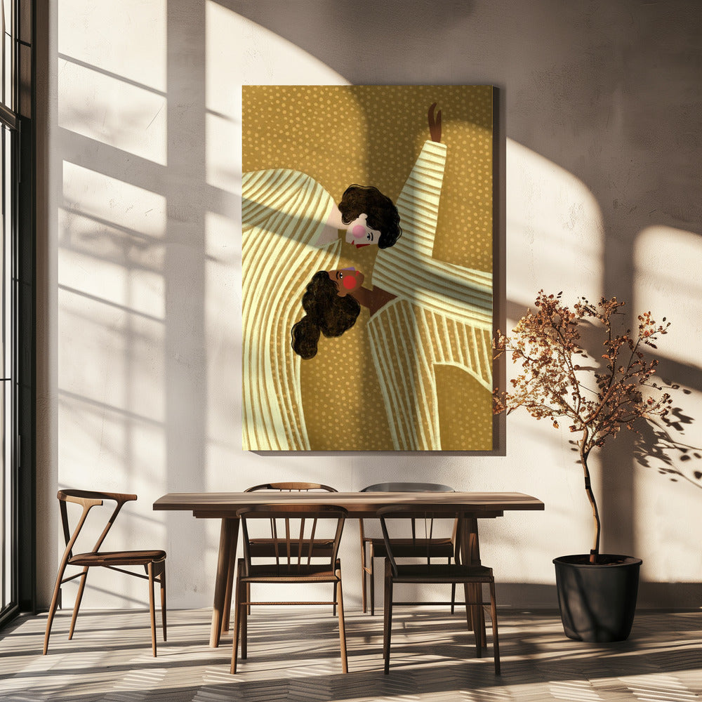 Two Line Women-canvas-DECOROLALA