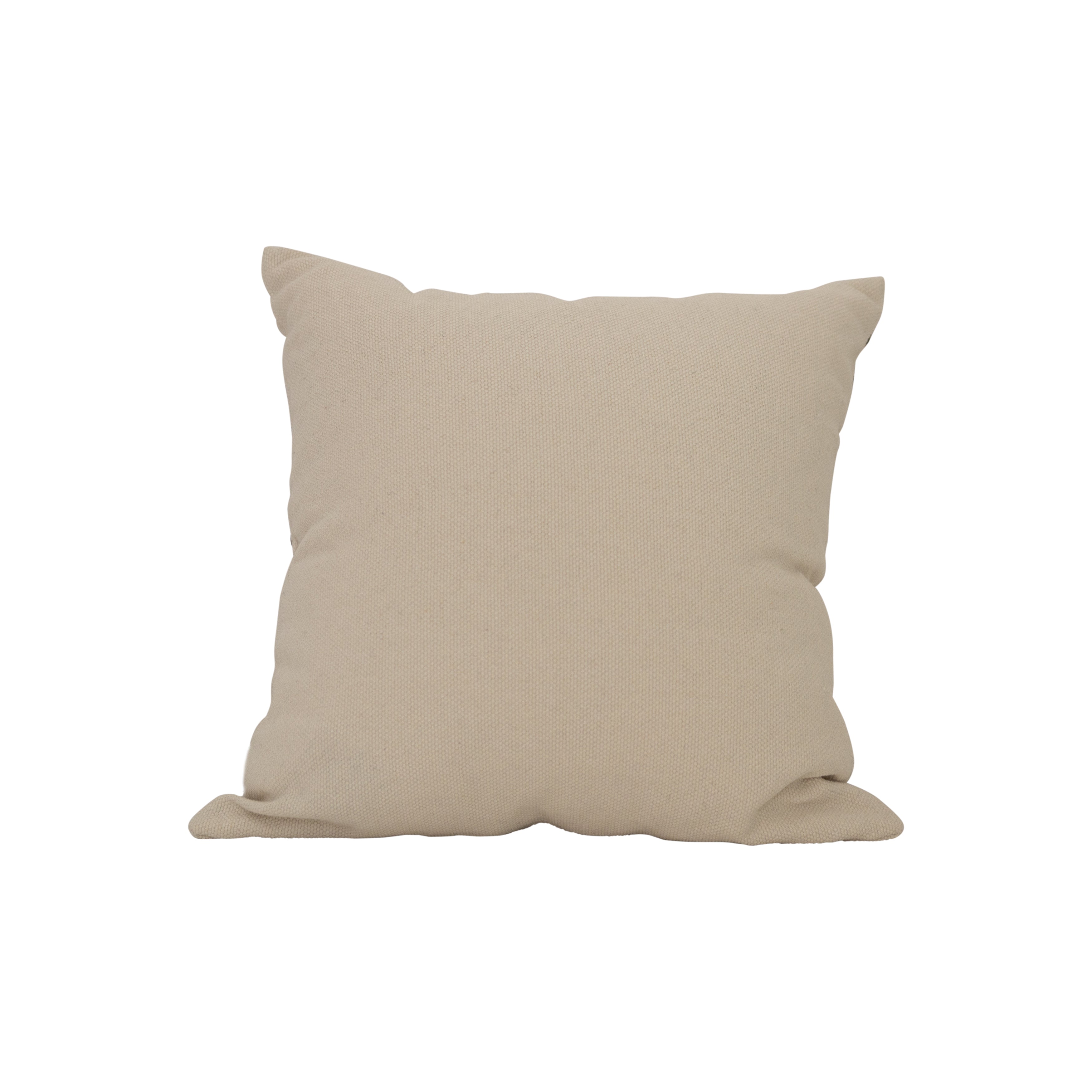 Two-Tone Tan Chic Patchwork Decoraive Pillow 18" x 18"-Decorative Cushions-DECOROLALA