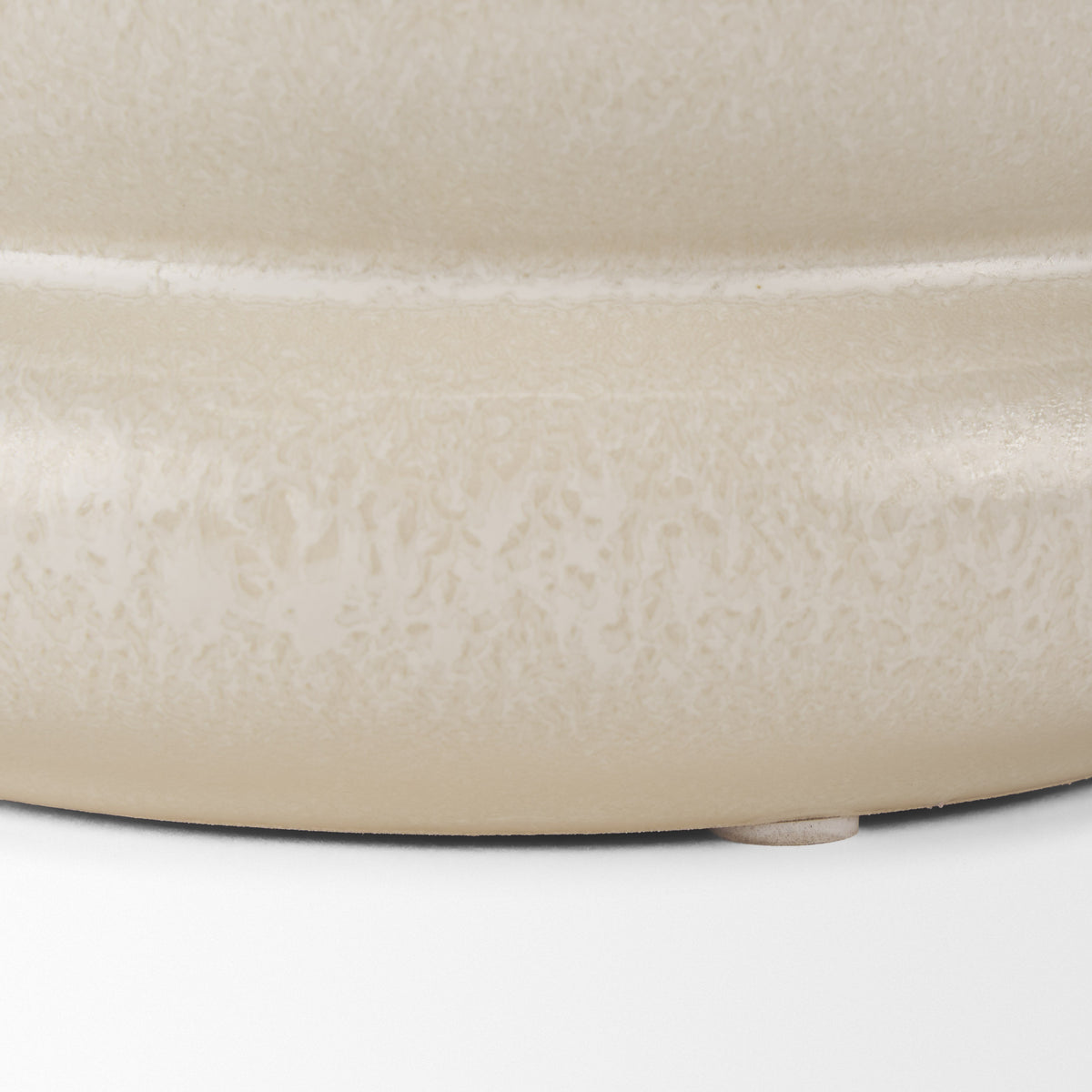 Twyla Short Cream Glazed Ring Pot-Vase-DECOROLALA