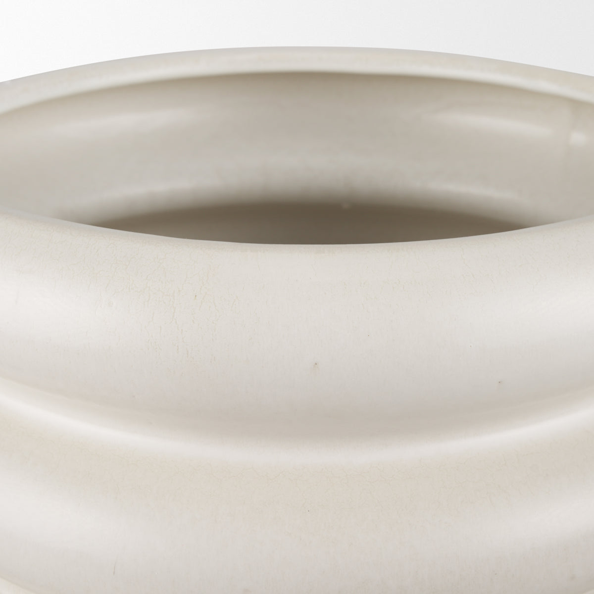 Twyla Tall Cream Glazed Floor Ceramic Vase-Vase-DECOROLALA