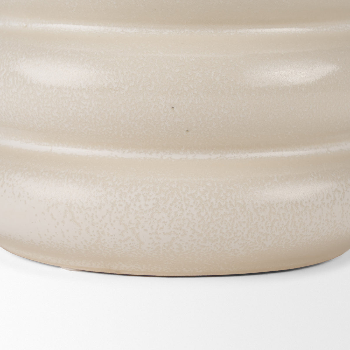 Twyla Tall Cream Glazed Ring Pot-Vase-DECOROLALA