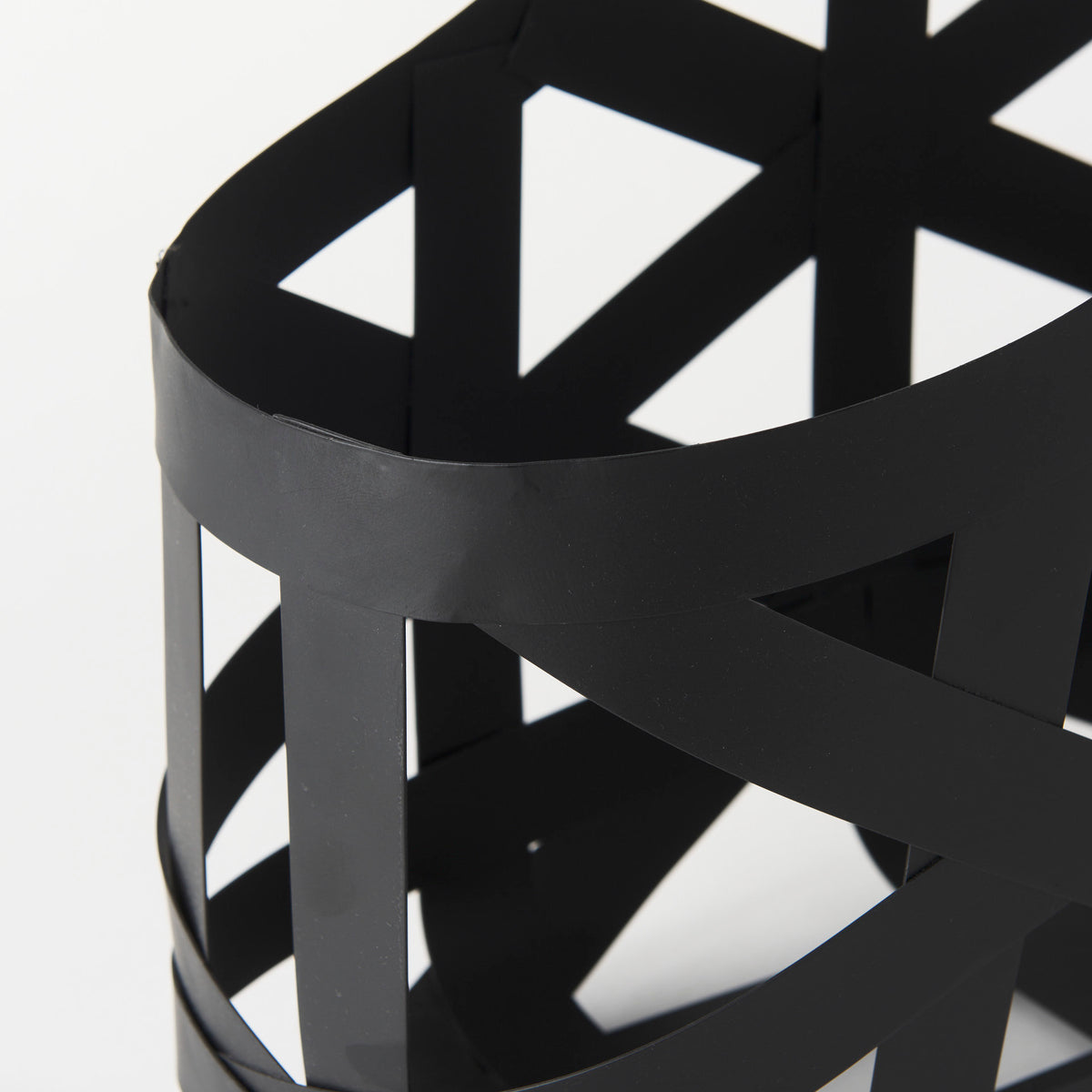 Tyrell Black Iron Metal Baskets - Set of 2-Decorative Baskets-DECOROLALA