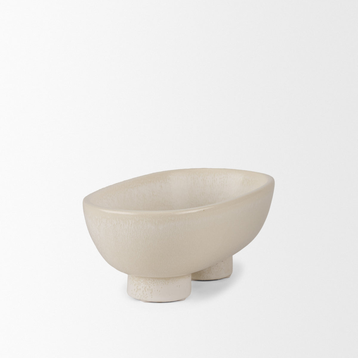 Tyren Glazed Decorative Round Ceramic Bowl-Decorative Bowls-DECOROLALA