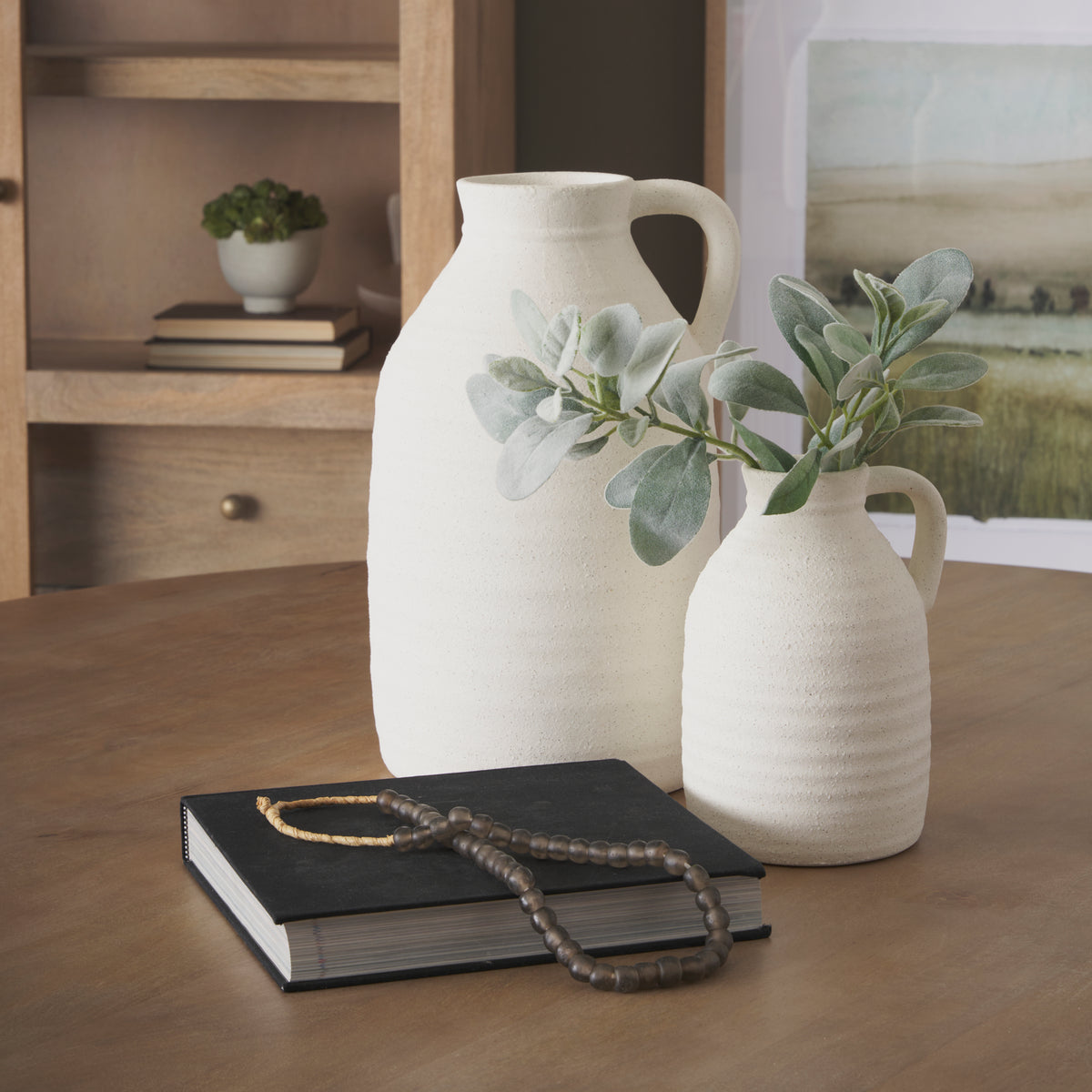 Tyrus Medium Textured Matte w/ Speckling Ceramic Vase-Vase-DECOROLALA