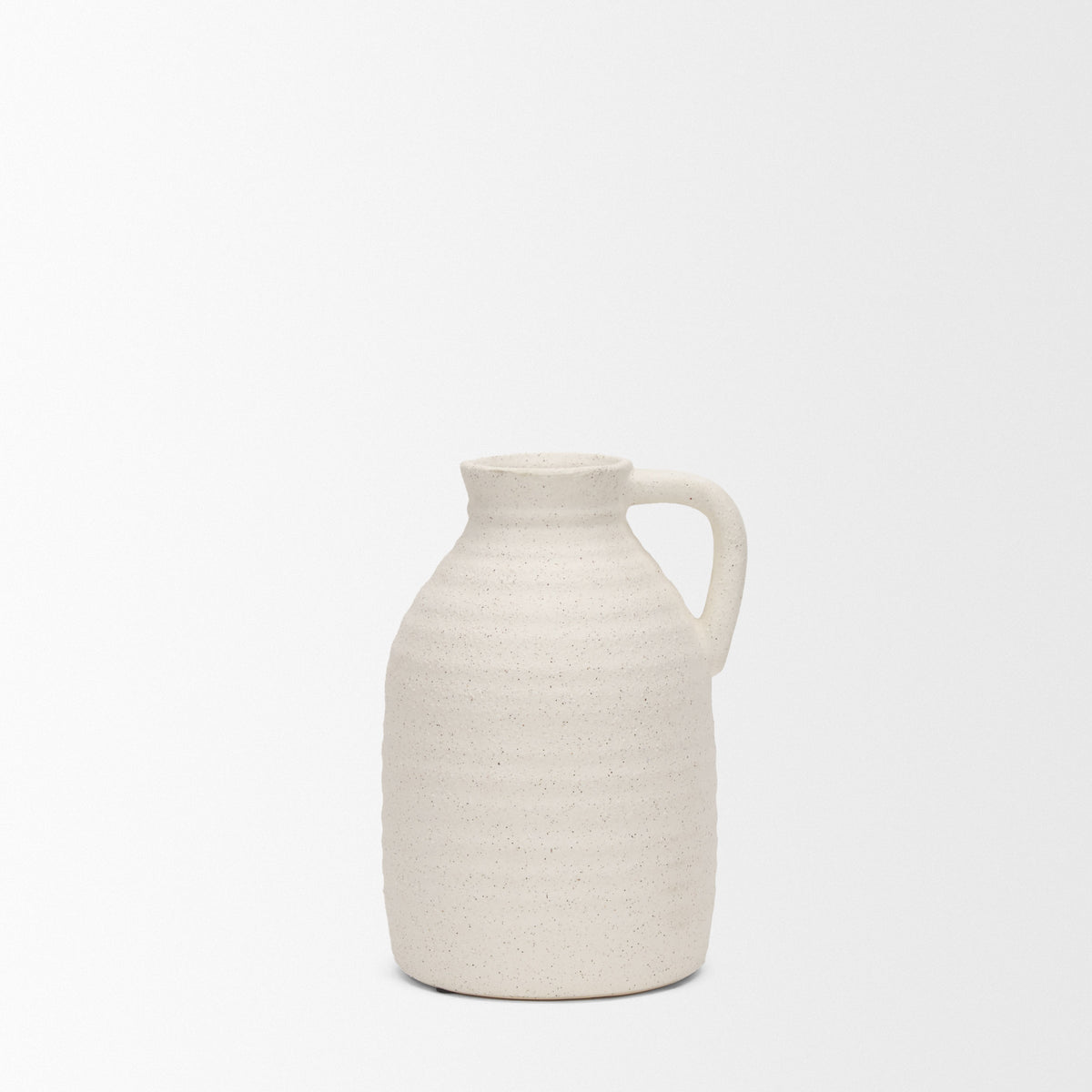 Tyrus Medium Textured Matte w/ Speckling Ceramic Vase-Vase-DECOROLALA