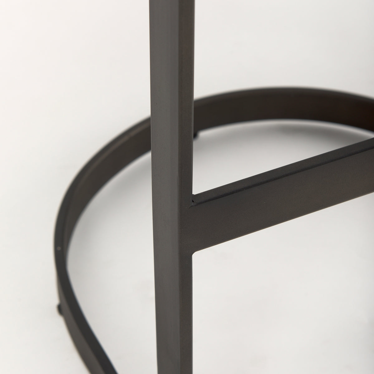 Tyson 17L x 18W x 31H Brown/Gray Suede W/ Metal Frame Bar Stool-Bar Stools-DECOROLALA