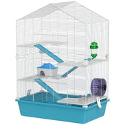 Large Hamster Cage, 5-Tier Small Animal House and Habitats for Gerbil Mice, Light Blue
