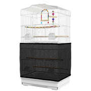 Cage à oiseaux de 36" avec accessoires, poignée, housse en filet, plateau, blanc