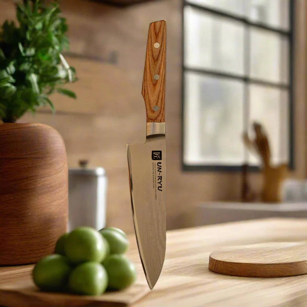 Un‑Ryu VG‑10 33‑Layer 170 mm Santoku Knife-3