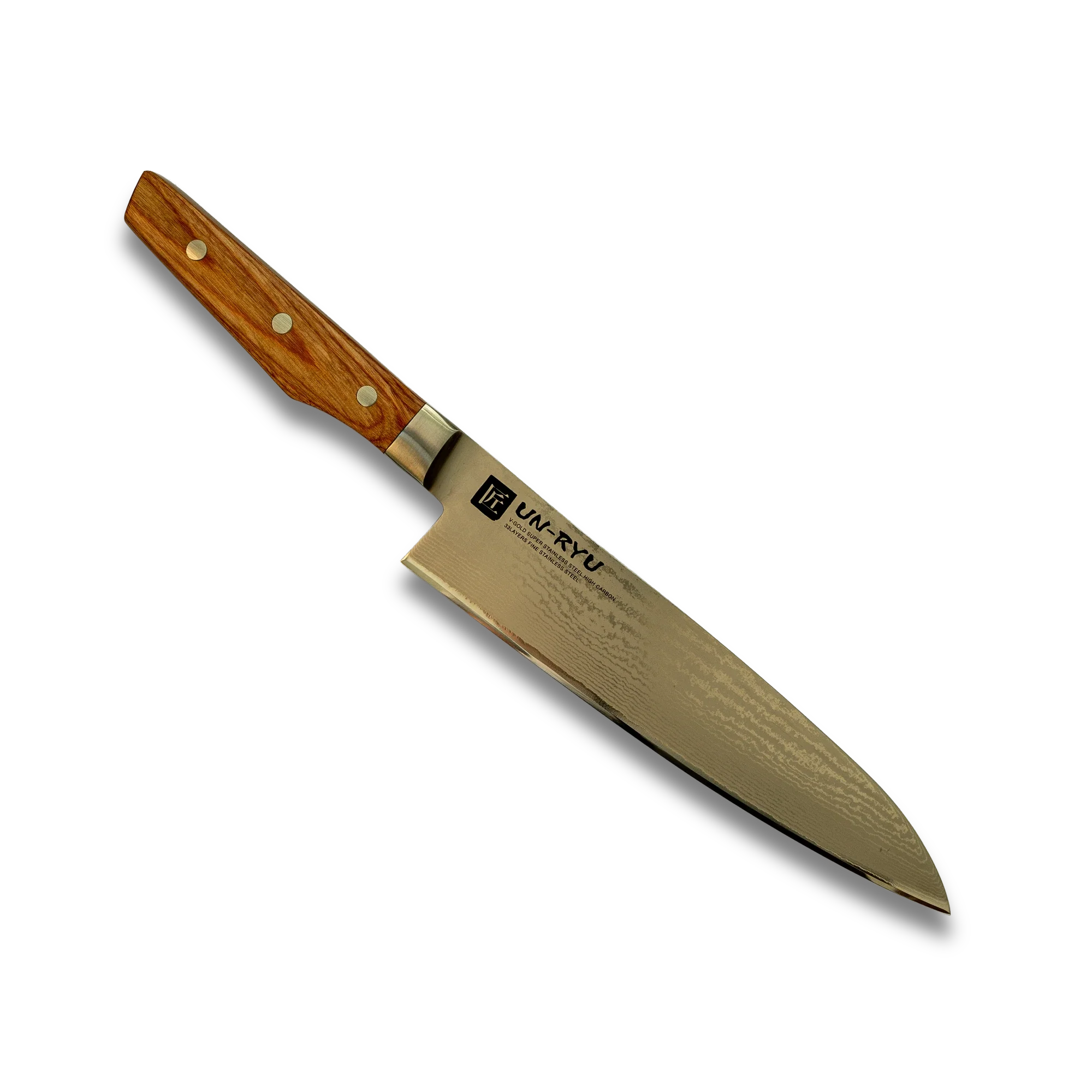 Un-Ryu 2-Piece Japanese Knife Set – VG-10 33-Layer Gyuto 210mm & Santoku 170mm-3