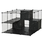 Parc de jeu pour animaux composé de 56 panneaux, petite cage pour lapin