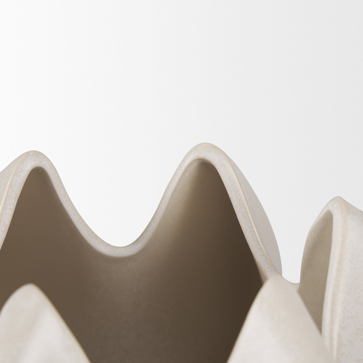 Ulrich Sculptural Cream Glazed Ceramic Vase-Vase-DECOROLALA