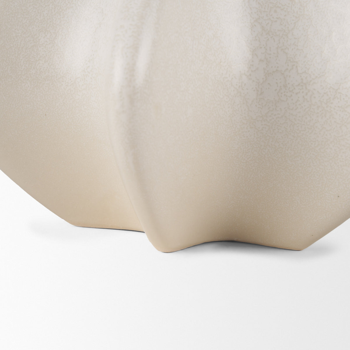 Ulrich Sculptural Cream Glazed Ceramic Vase-Vase-DECOROLALA