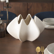 Ulrich Sculptural Cream Glazed Ceramic Vase-Vase-DECOROLALA