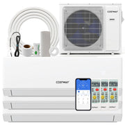 UltrEco Series 24000 BTU 3 Zone 23 SEER2 Mini Split Air Conditioner Wifi Enabled with Heat Pump-9K + 9K + 12K-Multi-Zone Mini Split Air Conditioners-DECOROLALA
