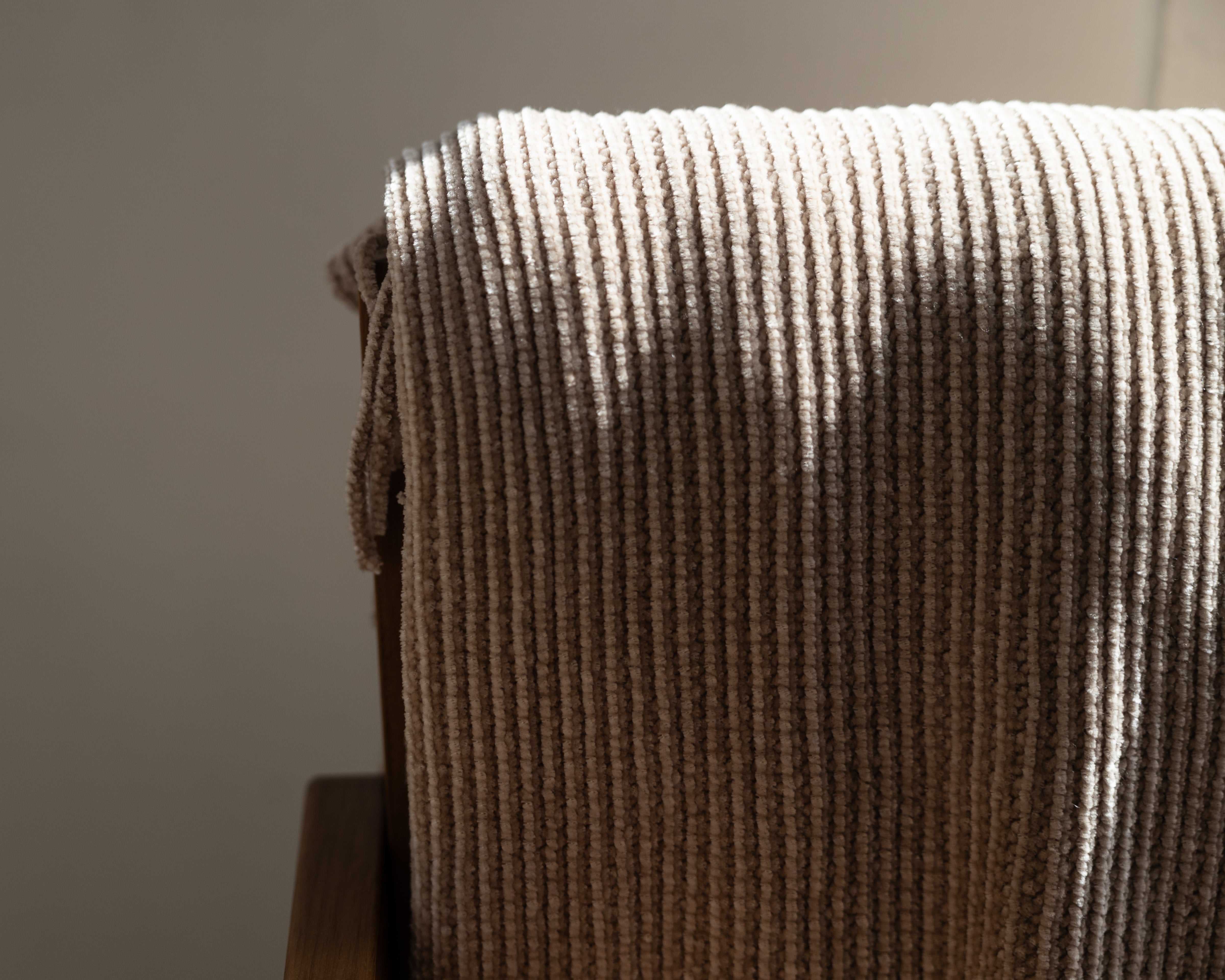 Ultra Soft Taupe Chenille Throw Blanket 50"x 60"-Throw Blankets-DECOROLALA