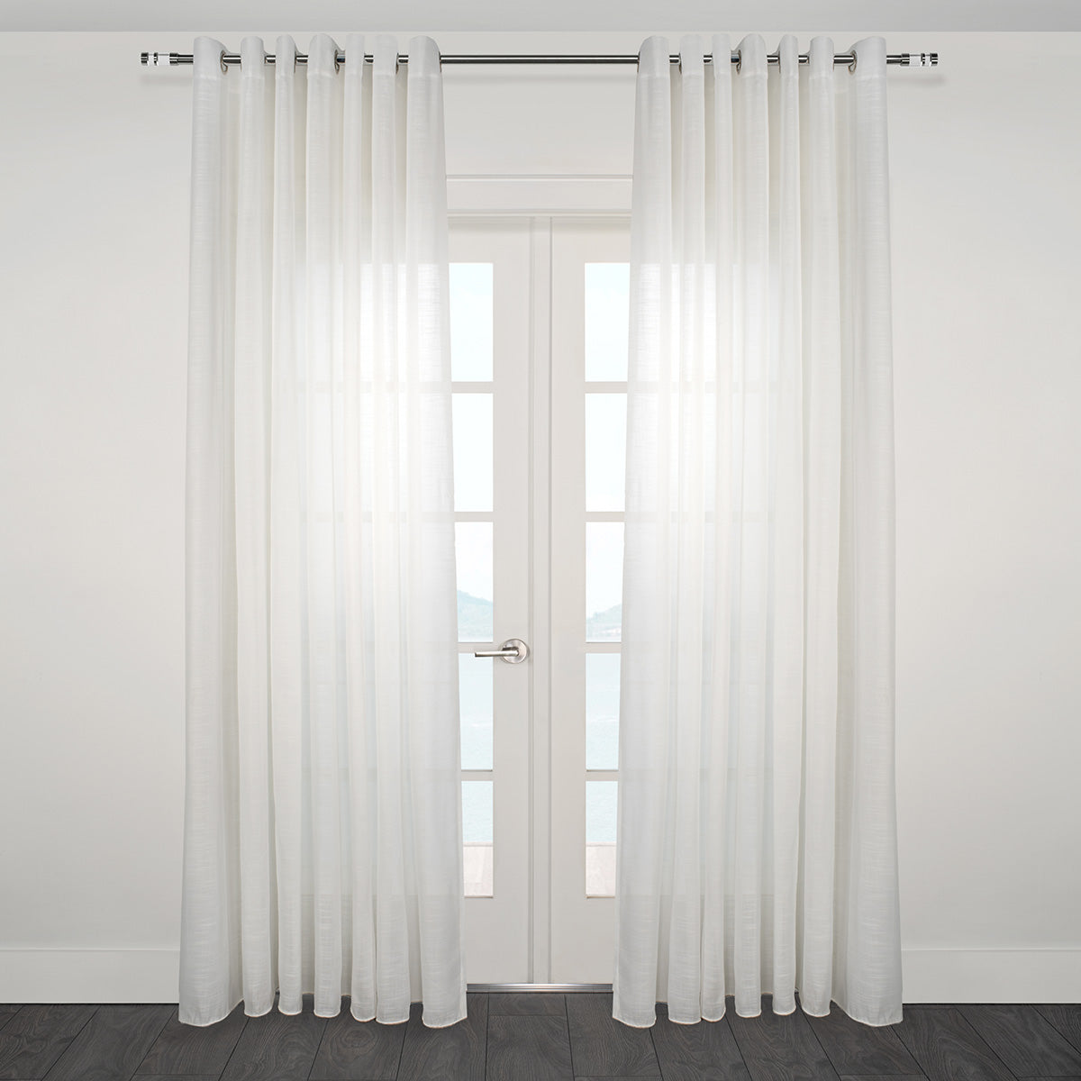 Ultra Textured Wide Width Sheer Curtain-Curtains-DECOROLALA