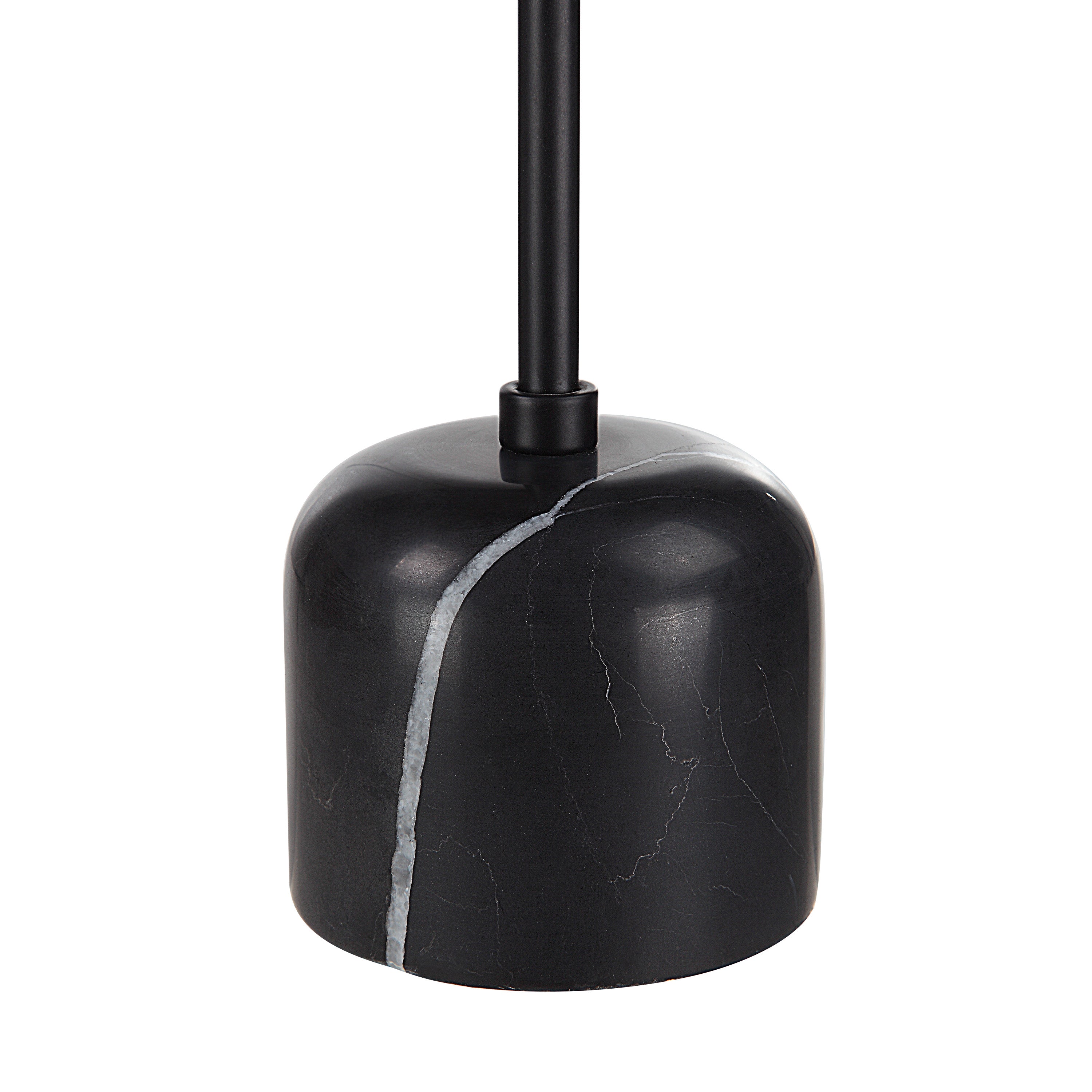 Uma Indoor Iron Set Of 2 Pillar Candle Holder, Matte Black-Candle Holder-DECOROLALA