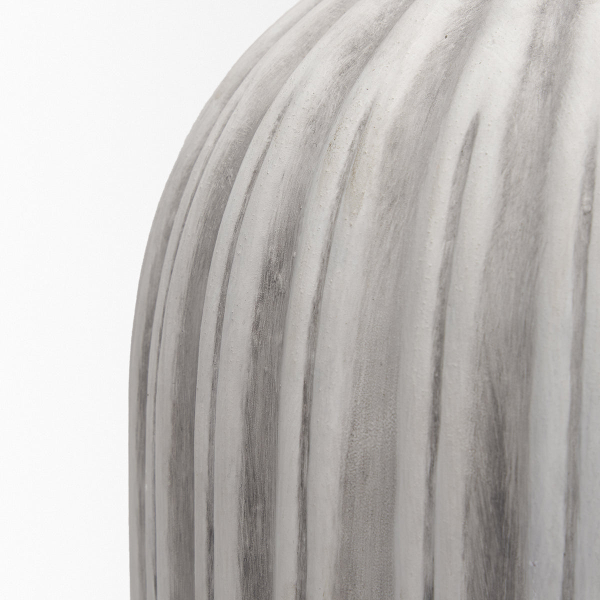 Ummi Small Off White w/ Gray Antiquing Ceramic Vase-Vase-DECOROLALA
