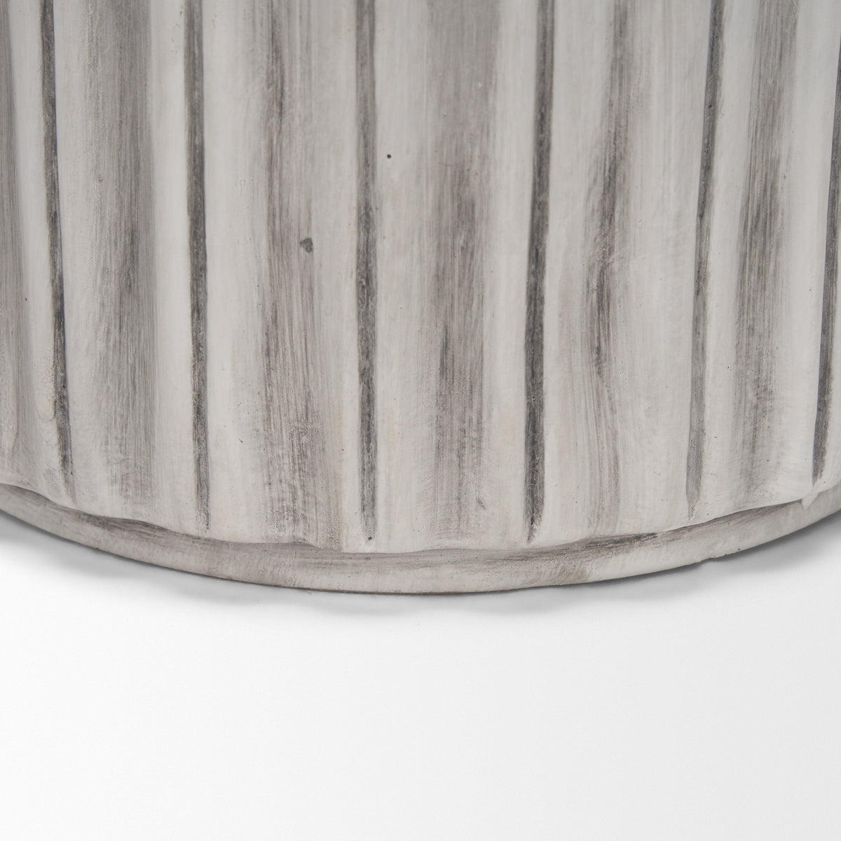 Ummi Small Off White w/ Gray Antiquing Ceramic Vase-Vase-DECOROLALA