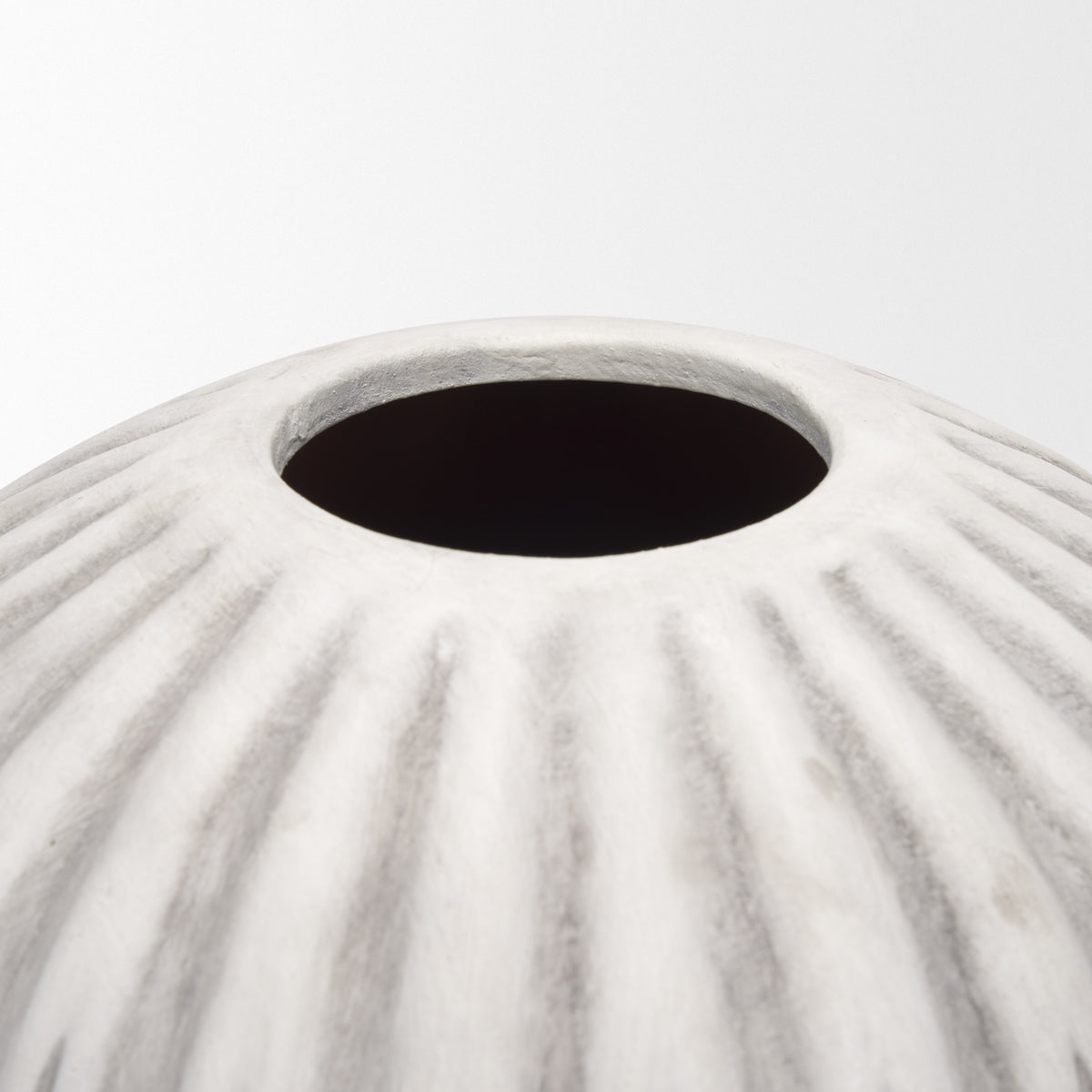 Ummi Tall Off White w/ Gray Antiquing Ceramic Vase-Vase-DECOROLALA
