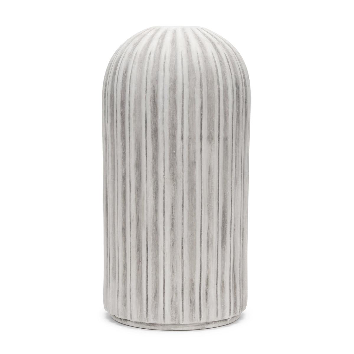 Ummi Tall Off White w/ Gray Antiquing Ceramic Vase-Vase-DECOROLALA