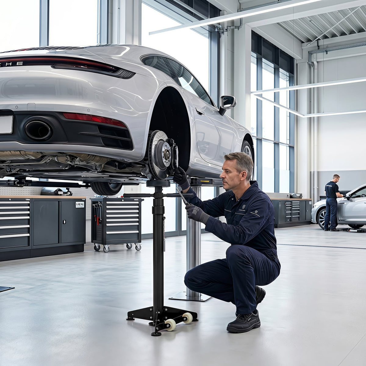 Underhoist Support Stand for Vehicle Components Support-Black-Garages-DECOROLALA