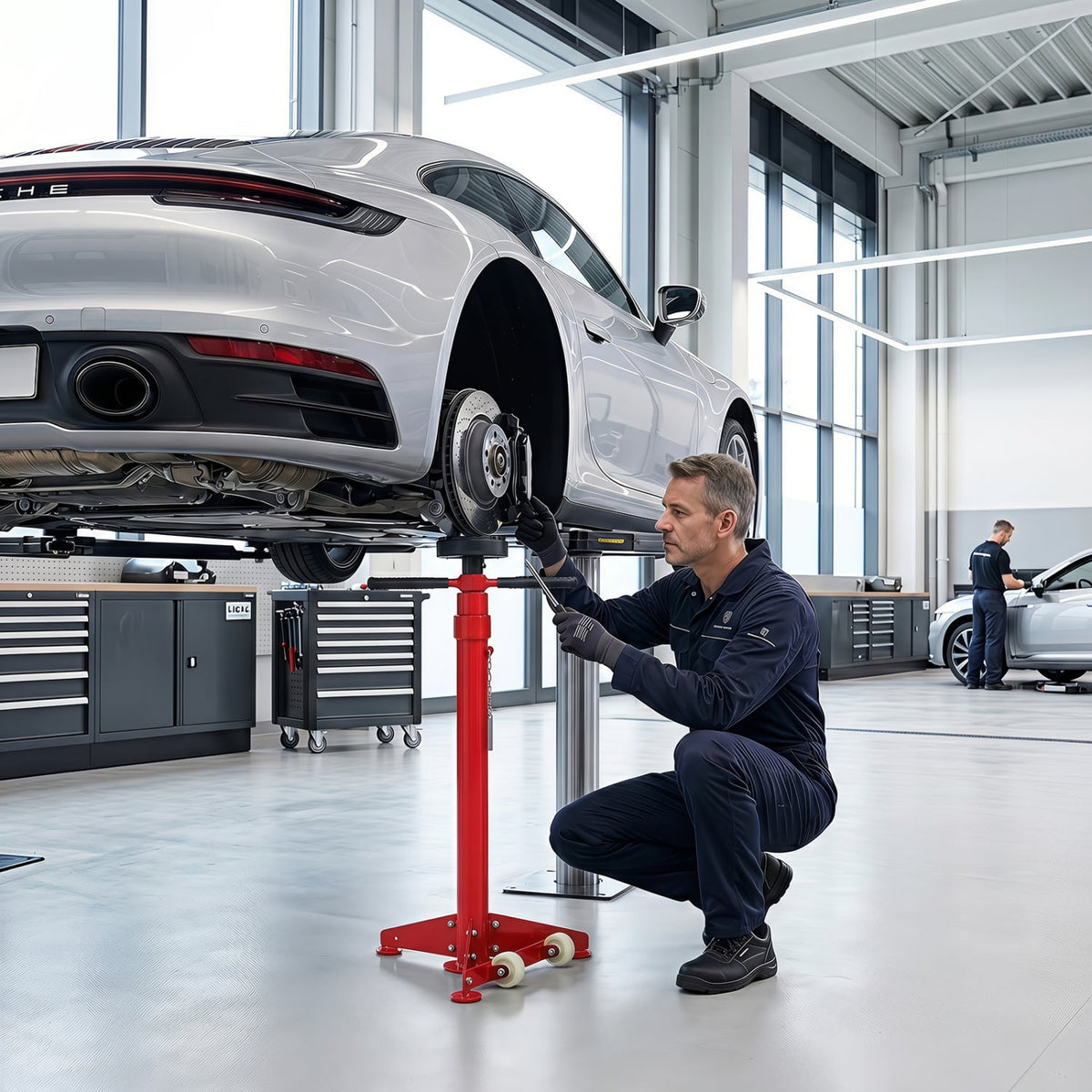 Underhoist Support Stand for Vehicle Components Support-Red-Garages-DECOROLALA