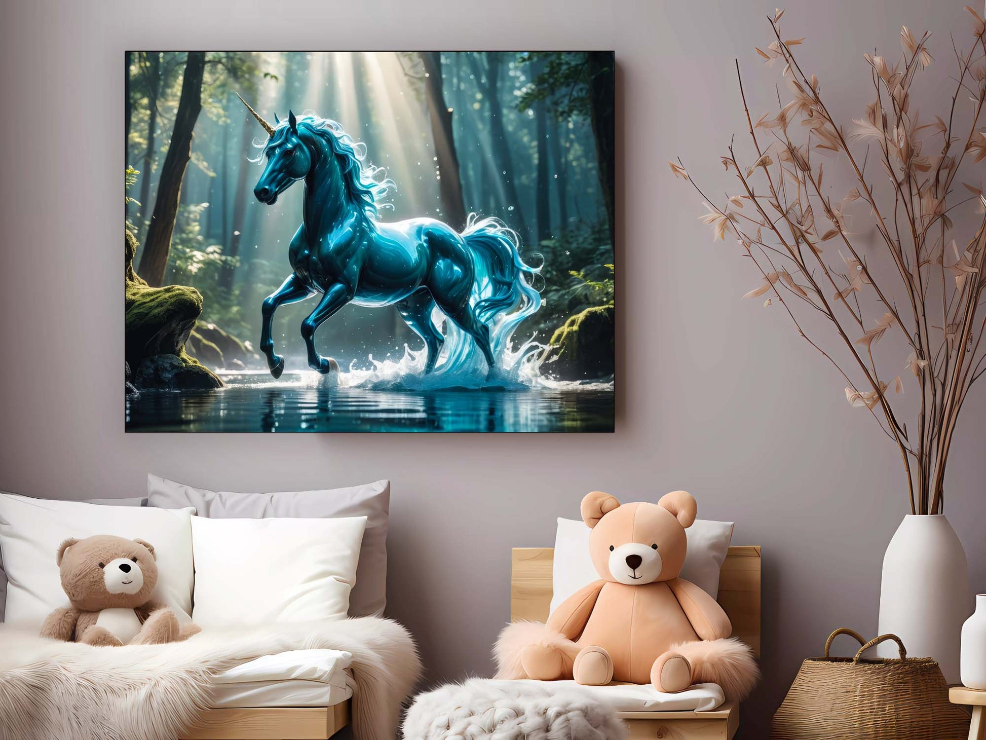 Unicorn 48" x 36"-Print-DECOROLALA