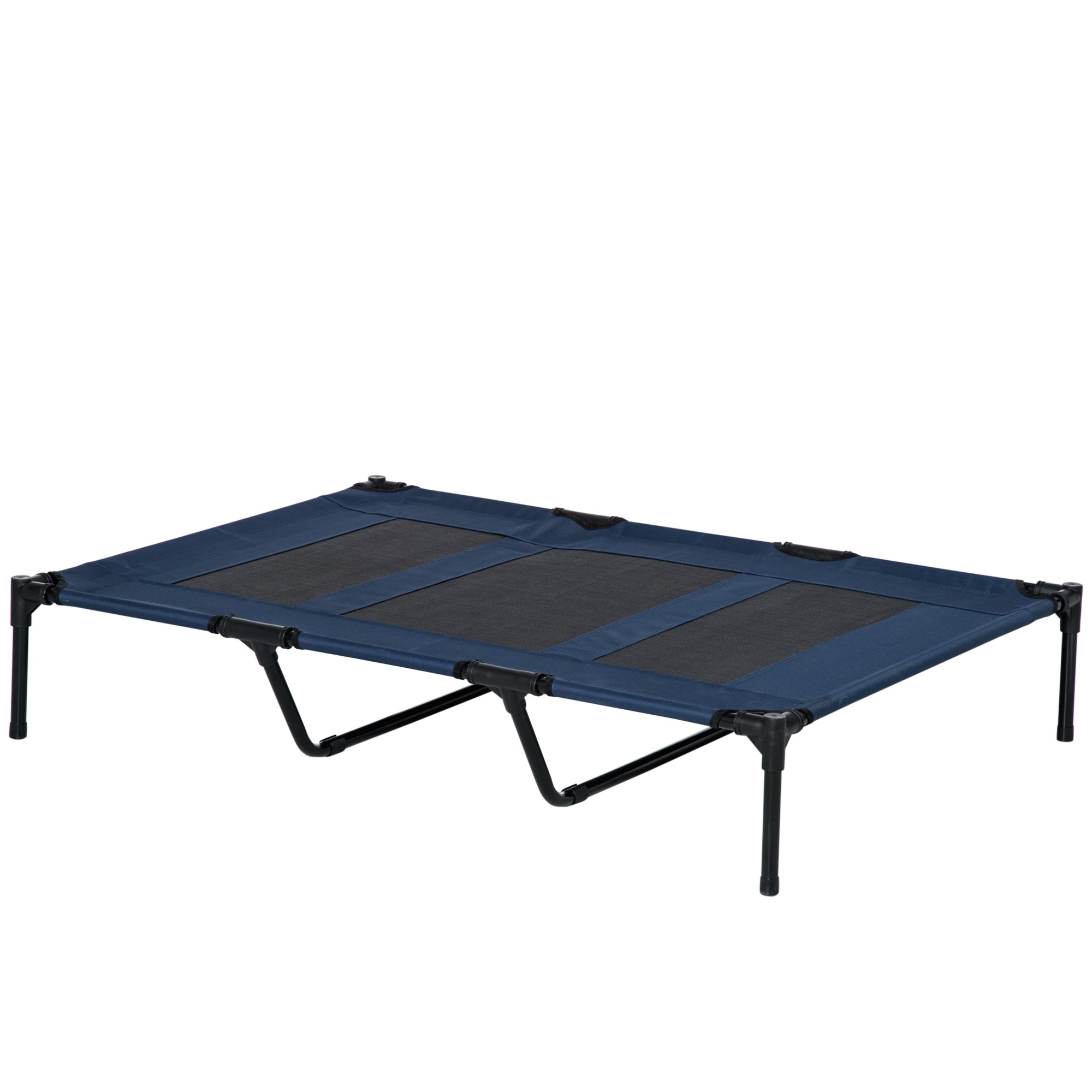 Lit pour animal surélevé de 48" X 36" X 9" avec sac de transport, bleu foncé