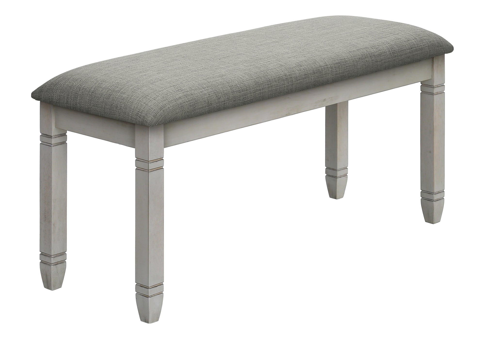 Upholstered Bench 41"L Grey Fabric-Bench-DECOROLALA