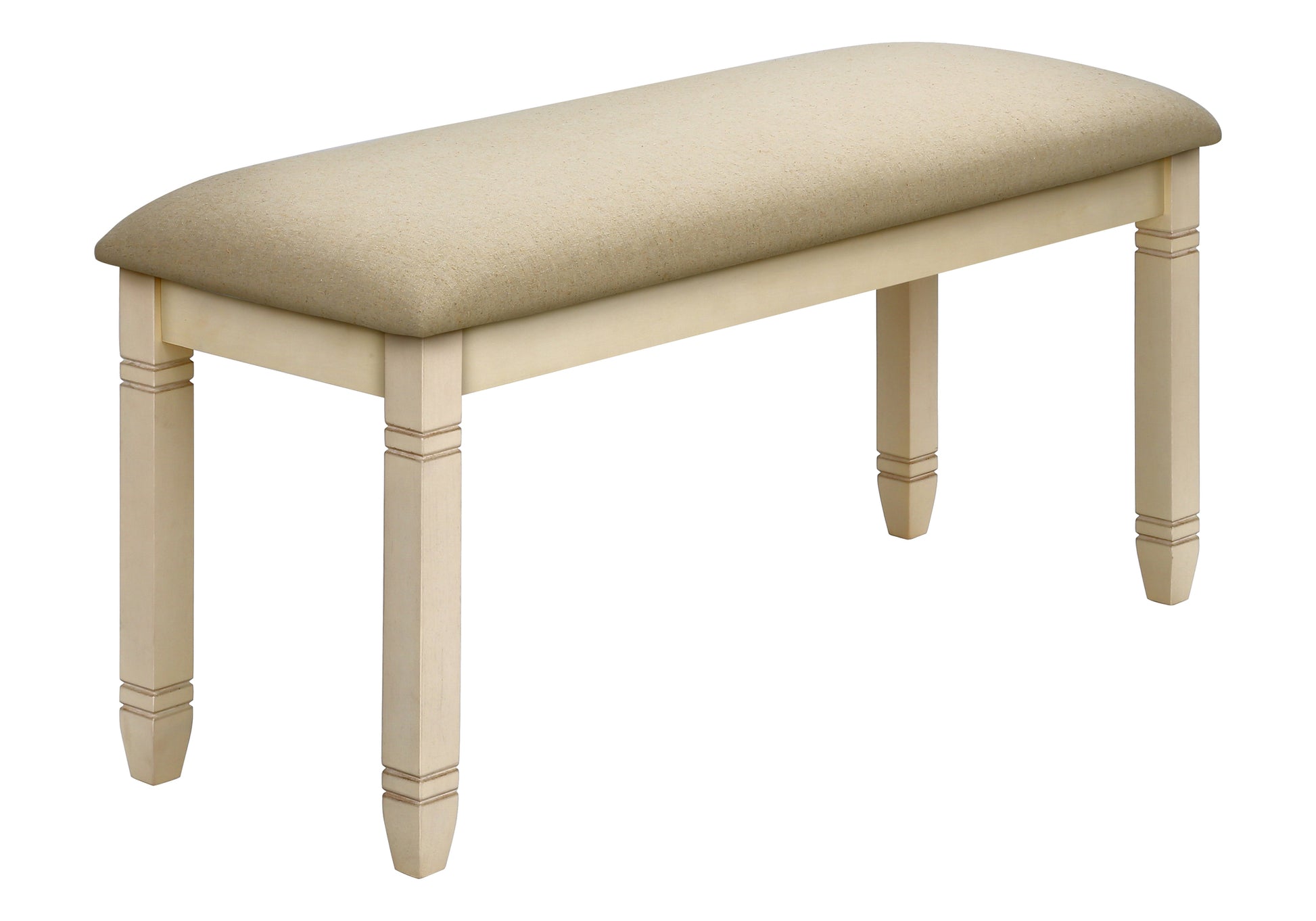 Upholstered Bench 41"L Grey Fabric-Bench-DECOROLALA