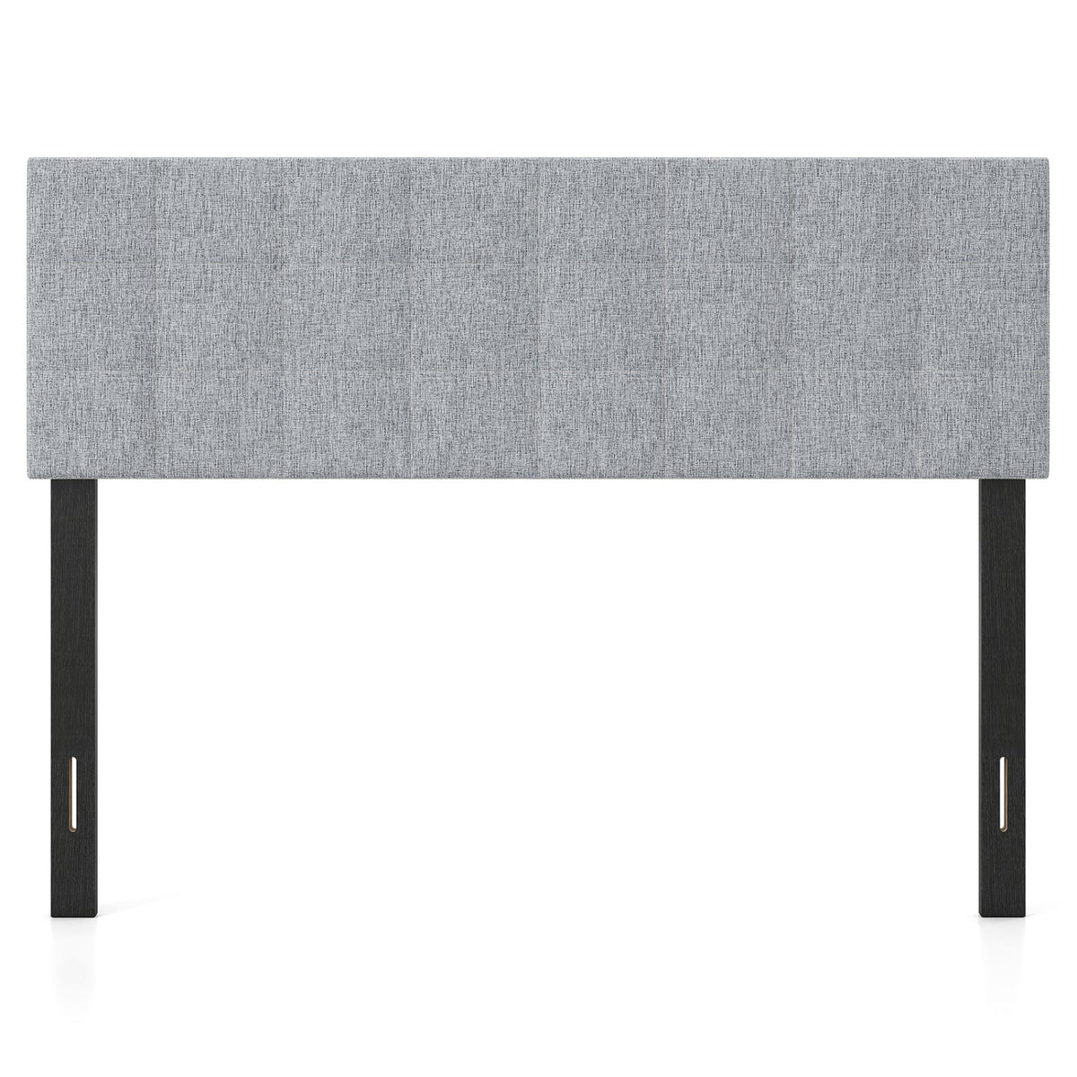 Upholstered Headboard - Queen/Full Size Grid Quilted Linen Fabric-Headboards-DECOROLALA