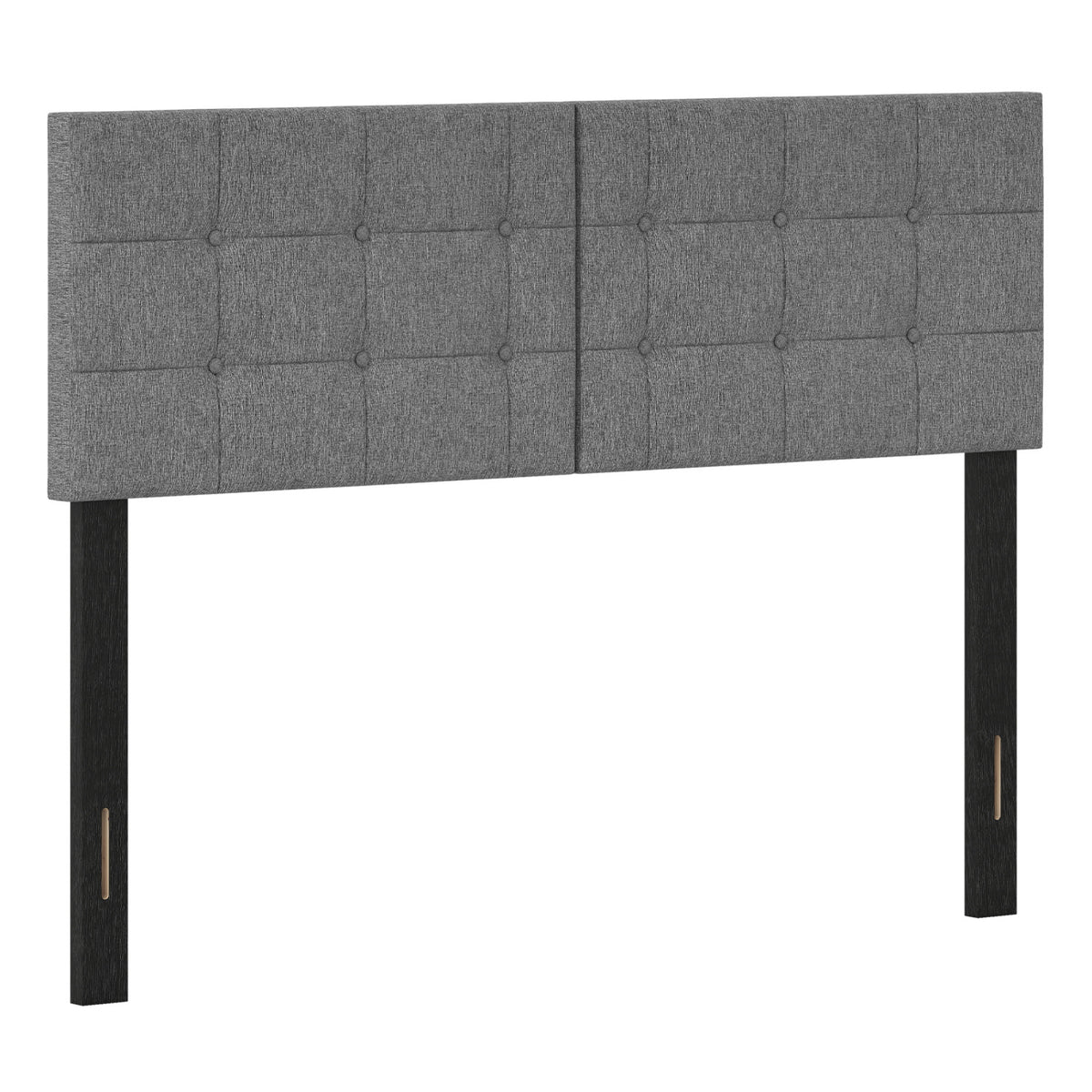 Upholstered Headboard with Adjustable Width for Full/Queen Size Beds-Dark Gray-Headboards-DECOROLALA