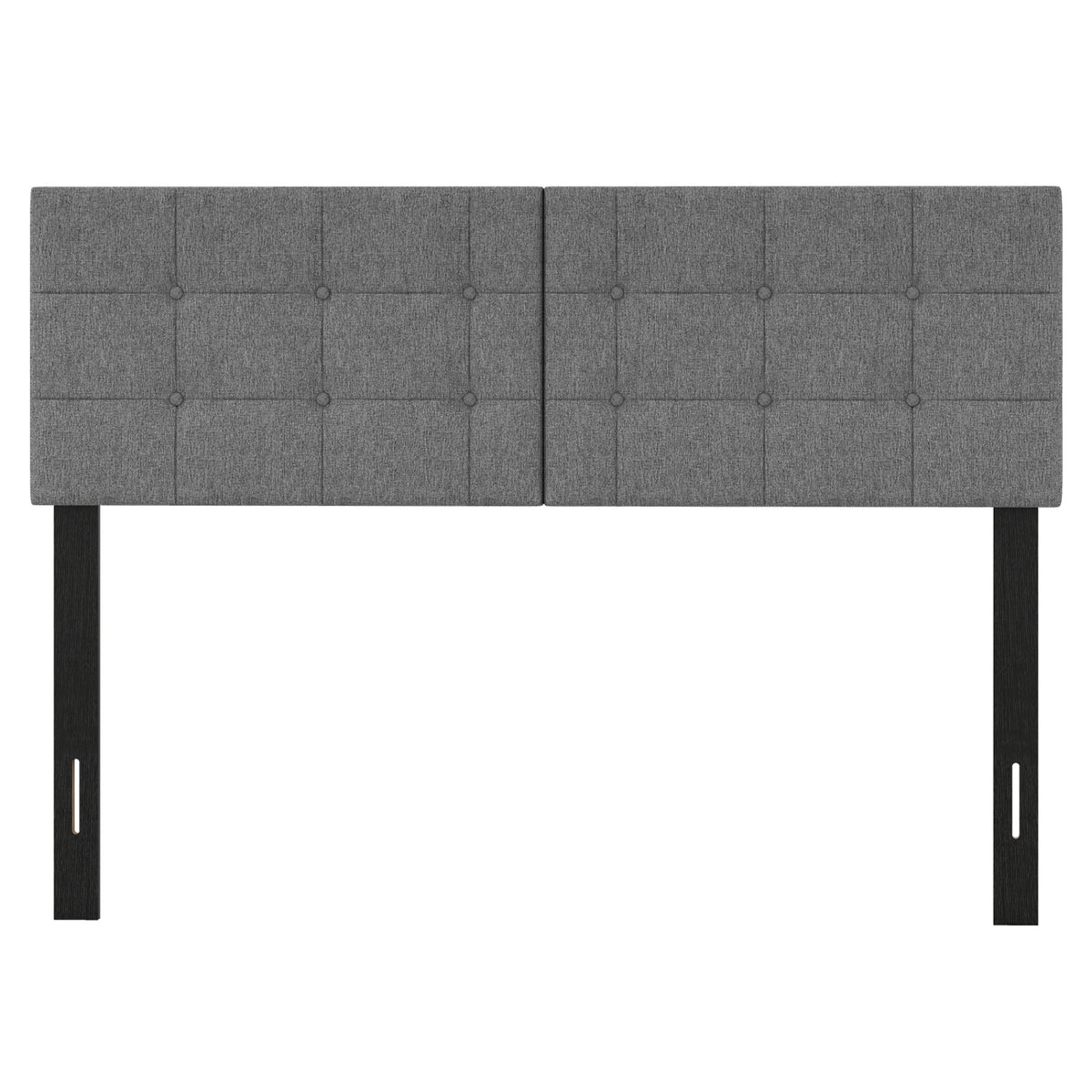Upholstered Headboard with Adjustable Width for Full/Queen Size Beds-Dark Gray-Headboards-DECOROLALA