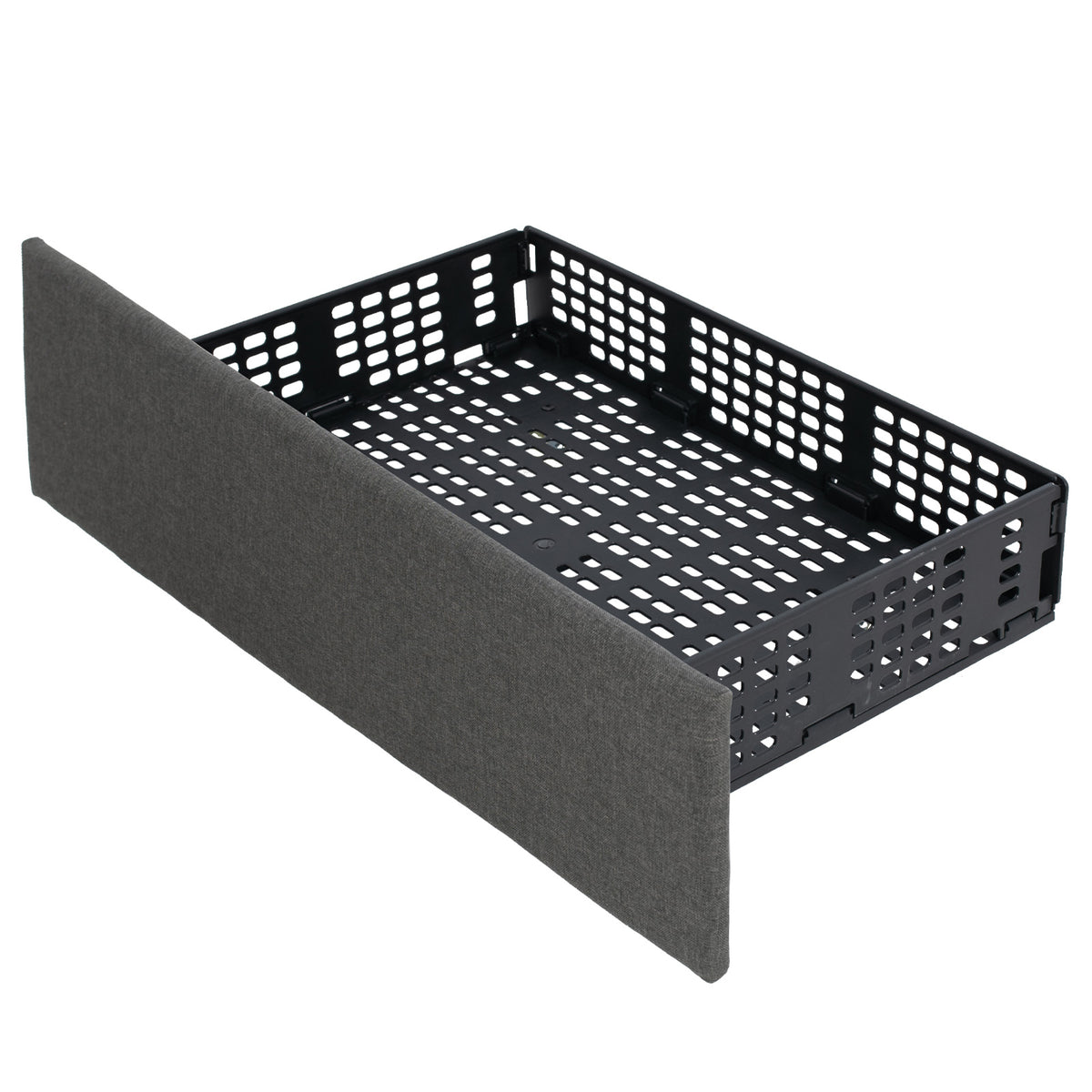 Upholstered LED Bed Frame with Headboard and 4 Drawers-Twin Size-Simple Bed Frame-DECOROLALA