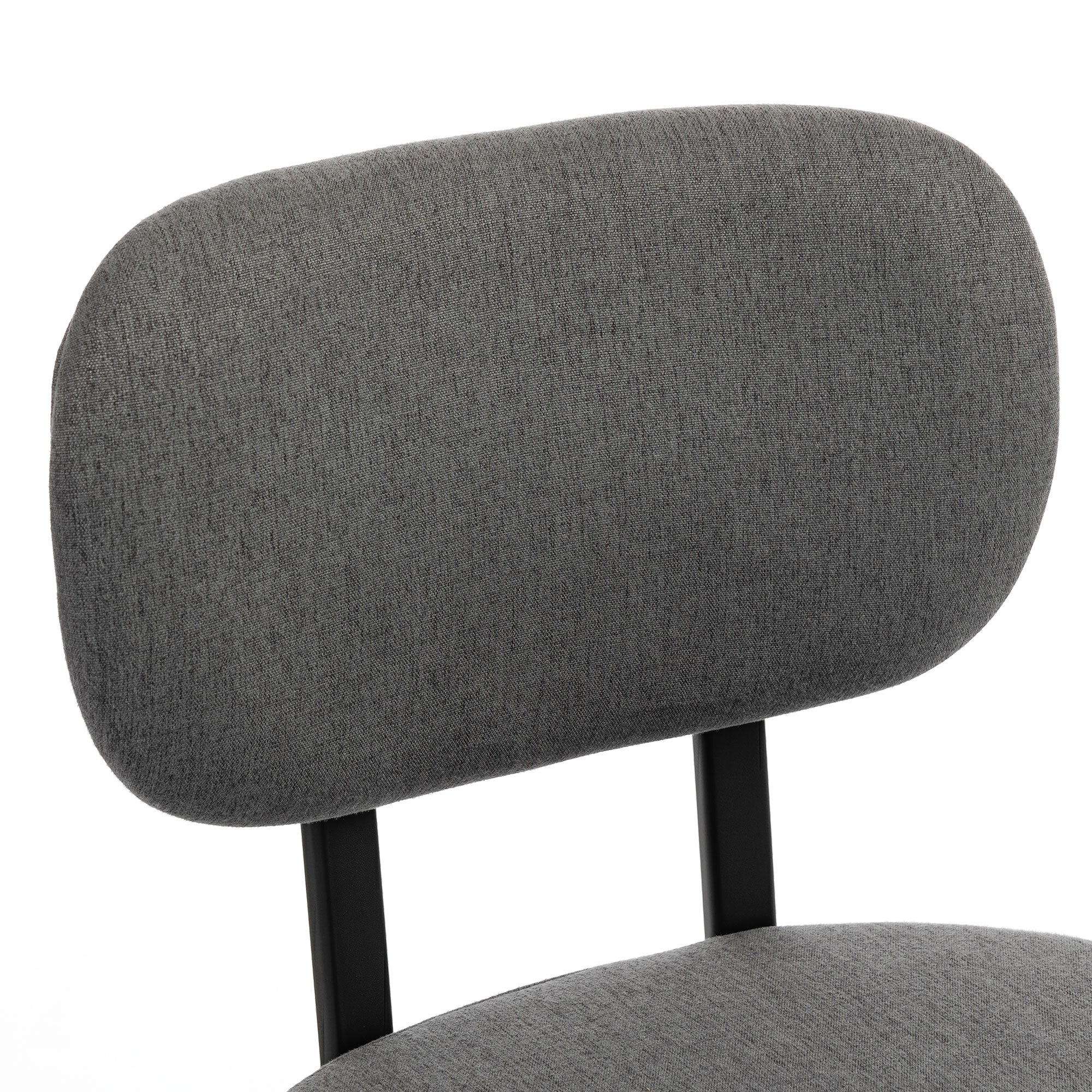 Upholstered Linen Fabric Kitchen Chairs, Modern Dining Chairs Set of 2 with Metal Legs, Grey-Home Furnishings > Kitchen & Dining Furniture > Dining Chairs-DECOROLALA