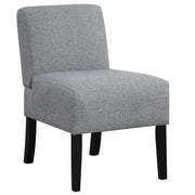 Upholstered Living Room Chair with Rubber Wood Legs-Dark Gray-Dining Chairs-DECOROLALA