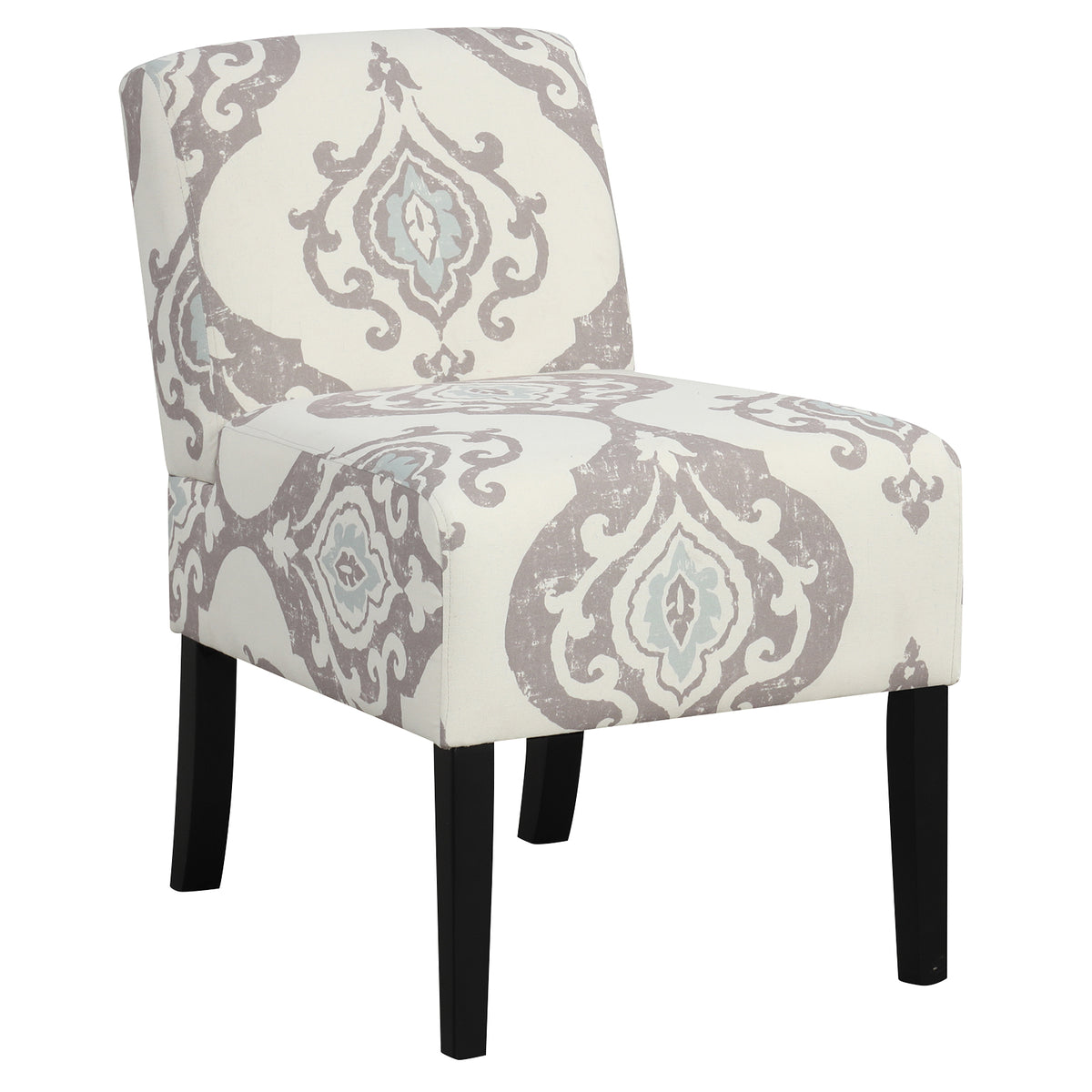 Upholstered Living Room Chair with Rubber Wood Legs-Light Gray-Dining Chairs-DECOROLALA