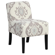 Upholstered Living Room Chair with Rubber Wood Legs-Light Gray-Dining Chairs-DECOROLALA